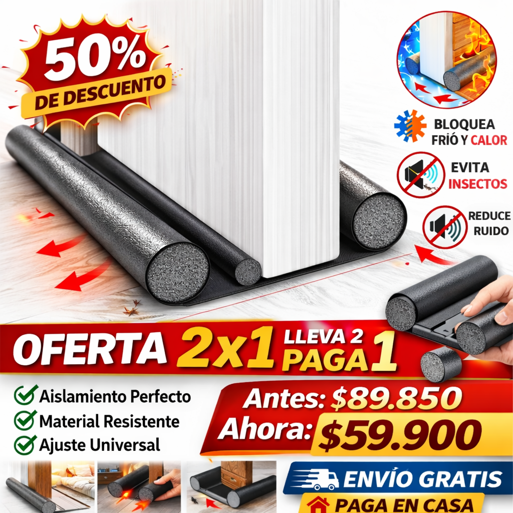 Kit X2 Guardapolvo Cubre Puerta Polvo Ajustable Impermeable