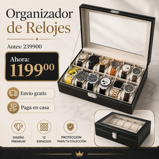 Caja organizadora de relojes