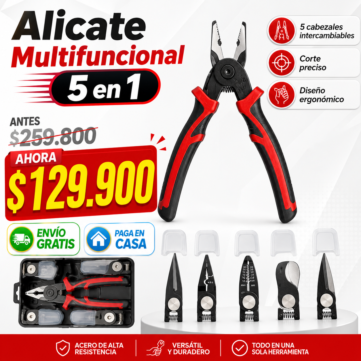 PINSAS MULTI FUNCIONAL 5 EN 1