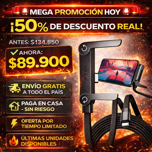 Cable De Carga Con Soporte Invisible2en1