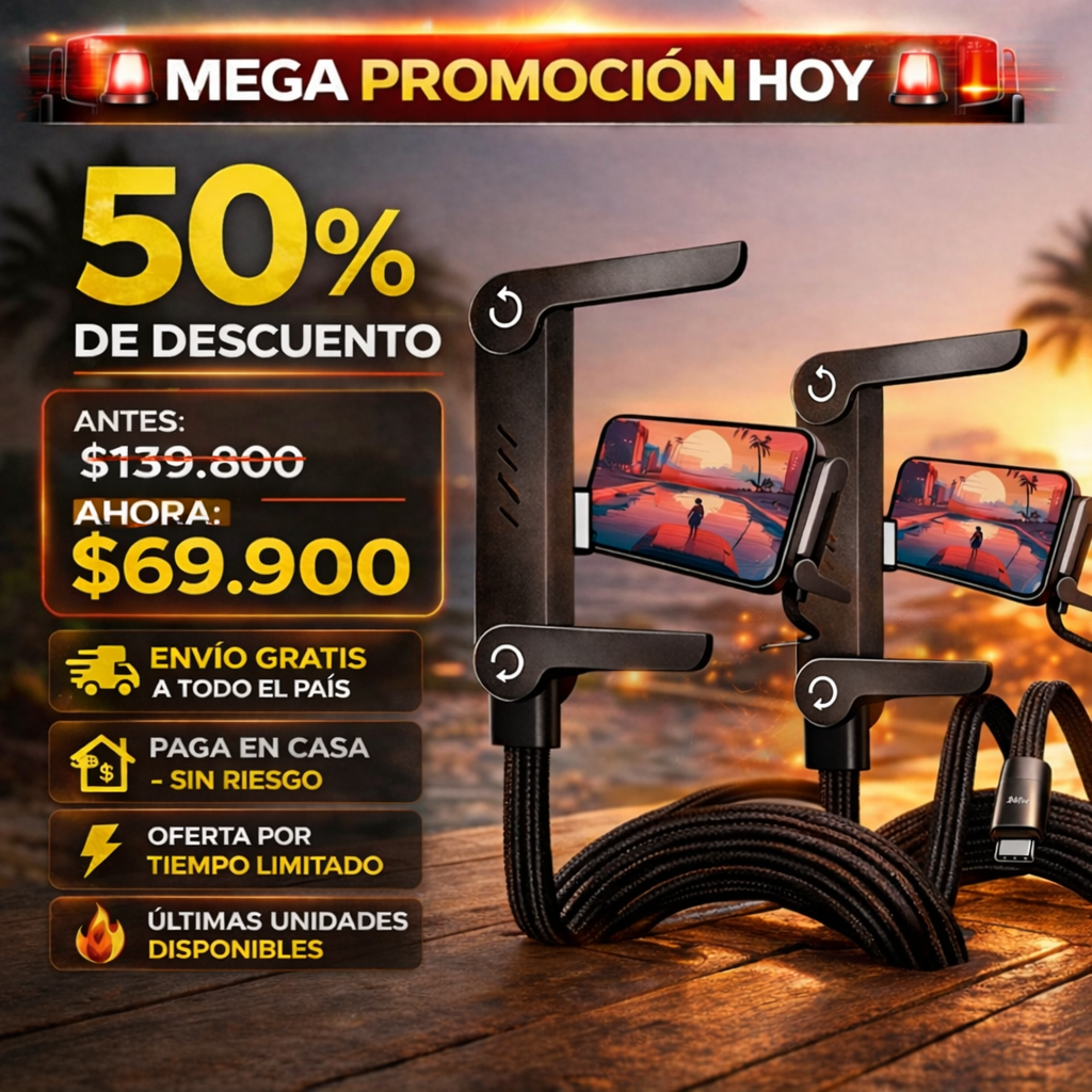 Cable De Carga Con Soporte Invisible2en1