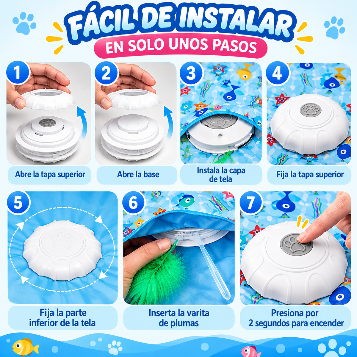 Tapete Interactivo Estrella de Mar gatos