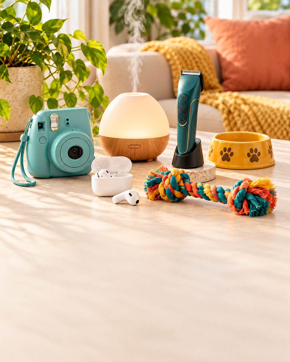 Productos variados de hogar, tecnología y mascotas para el banner móvil de GDL Store